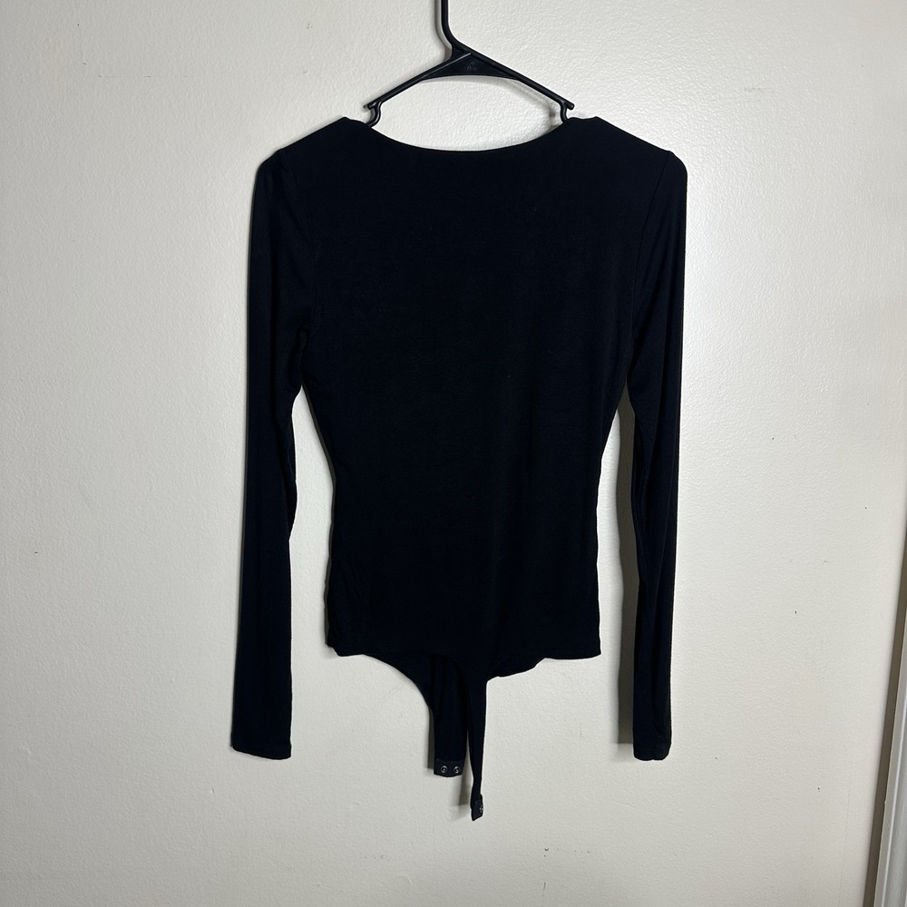 Lovers + Friends Akron Deep V Neck Black Bodysuit‎ Long Sleeve size Small - Picture 7 of 7